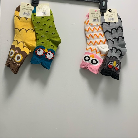 NWT Coco & Hana Owl Socks - 4 pairs - Picture 6 of 6
